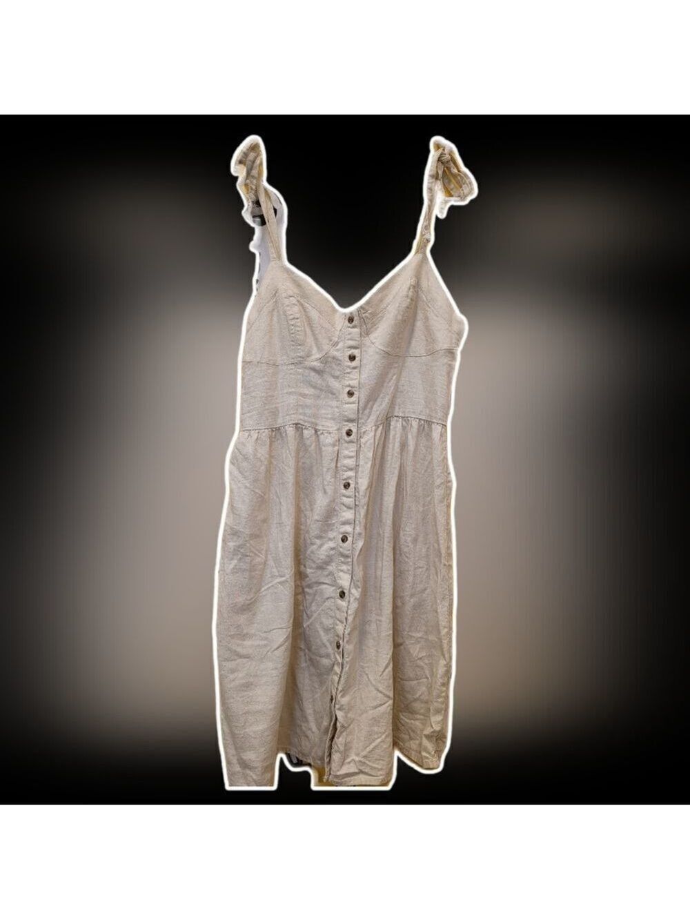 Aerie Linen Babydoll XS Midi Dress